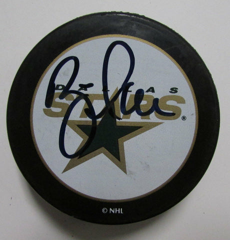 Brett Hull Dallas Stars Autographed/Signed Stars Logo Puck 144372