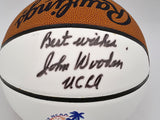 John Wooden Autographed 1999 NCAA Final 4 Mini Basketball UCLA Beckett