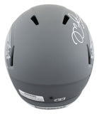 Buccaneers Mike Alstott "A-Train" Signed Slate F/S Speed Rep Helmet W/ Case BAS