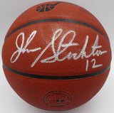 Karl Malone & John Stockton Autographed Wilson Basketball Jazz Beckett 6
