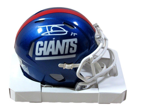 Tommy DeVito Autographed/signed Color Rush Mini Helmet Giants Beckett 184871