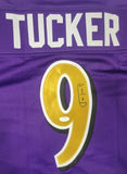 JUSTIN TUCKER AUTOGRAPHED SIGNED PRO STYLE CUSTOM XL JERSEY JSA COA