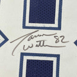 Framed Autographed/Signed Jason Witten 33x42 Dallas Dark Blue Jersey BAS COA