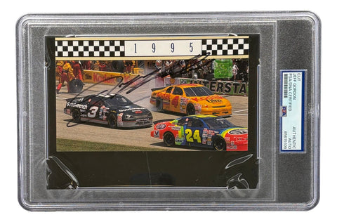 Jeff Gordon Signed Slabbed NASCAR Signature Cut PSA