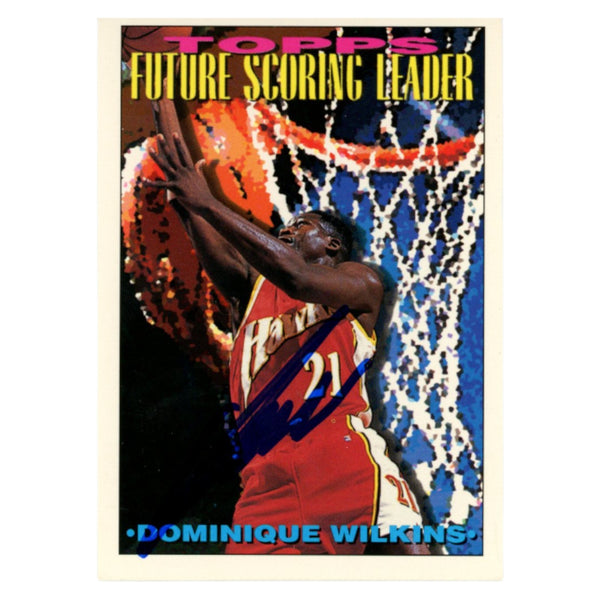 Dominique Wilkins Autographed 1994 Topps FSL #392 Trading Card Beckett 54149