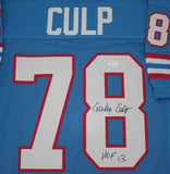 Houston Oilers CURLEY CULP Signed Custom Blue Jersey AUTO w/ "HOF '13" - JSA