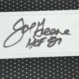 Framed Autographed/Signed Mean Joe Greene 35x39 Pittsburgh Black Jersey JSA COA