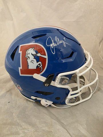 JOHN ELWAY SIGNED DENVER BRONCOS THROWBACK SPEEDFLEX HELMET BECKETT QR