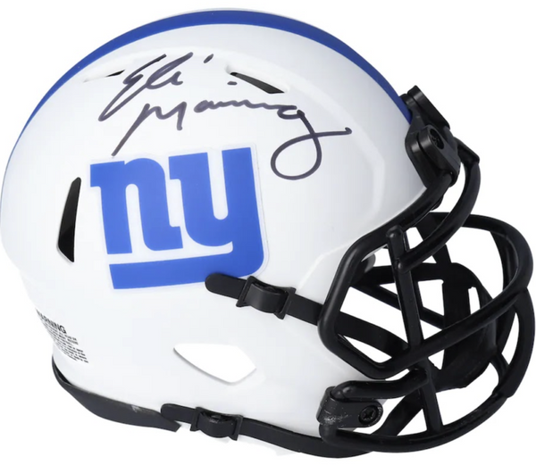 ELI MANNING Autographed Giants Lunar Eclipse Mini Speed Helmet FANATICS