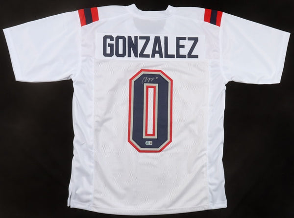 Christian Gonzalez Signed New England Patriots Jersey (Beckett) All Pro D.B.