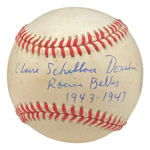 Claire Schillace Signed Official AL Baseball Racine Belles 1943-1947 BAS BH71129