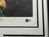 Wilt Chamberlain & Havlicek Autographed Framed Lithograph /1000 Beckett AE08297