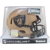 Ashton Jeanty Autographed Las Vegas Raiders Mini Helmet 23 STS Beckett 51001