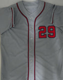 Braves JOHN SMOLTZ Signed Custom Replica Atlanta Grey Jersey AUTO w/ HOF - JSA