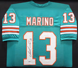 Miami Dolphins Dan Marino Autographed Framed Teal Jersey Beckett BAS #Y93316