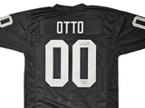 OAKLAND RAIDERS JIM OTTO AUTOGRAPHED BLACK JERSEY "HOF 1980" PSA/DNA 215777
