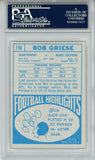 Bob Griese Autographed/Signed 1968 Topps #196 Trading Card PSA Slab 43735