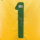 Julio Cesar Signed Brazil FC Home Soccer Jersey #1 with Beckett COA