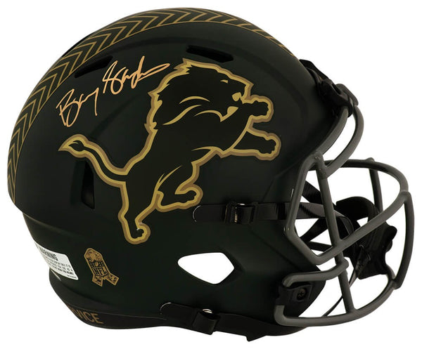 Barry Sanders Signed Lions SALUTE 2025 Riddell F/S Replica Helmet (SCHWARTZ COA)