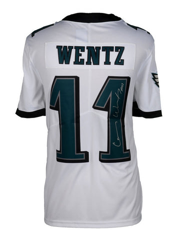Carson Wentz Signed Nike White Limited #11 Eagles Jersey autograph Fanatics COA