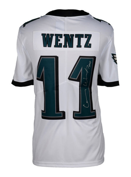 Carson Wentz Signed Nike White Limited #11 Eagles Jersey autograph Fanatics COA