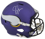 Vikings Justin Jefferson Signed Full Size Speed Rep Helmet w/ Case BAS Witnessed
