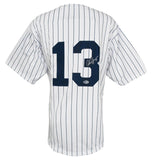 Alex Rodriguez Signed White Pinstripe Custom Baseball Jersey - (BECKETT COA)