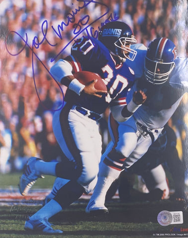 Joe Morris Signed 8x10 New York Giants Photo BAS