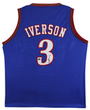 Allen Iverson Authentic Signed Blue Pro Style Jersey Autographed BAS