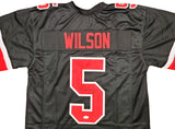 OHIO STATE BUCKEYES GARRETT WILSON AUTOGRAPHED BLACK JERSEY JSA STOCK #201972