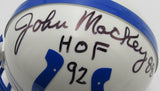 John Mackey HOF Signed/Inscribed Colts Mini Football Helmet JSA 213514