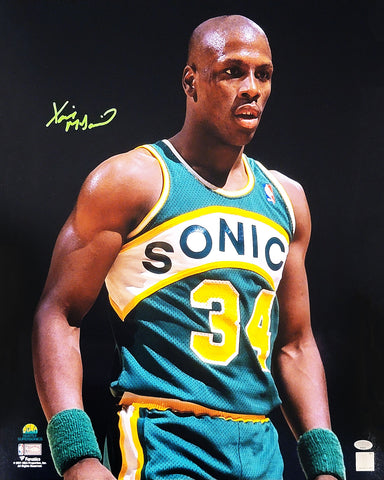 XAVIER MCDANIEL AUTOGRAPHED 16X20 PHOTO SEATTLE SUPERSONICS MCS HOLO 202461