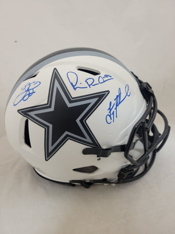 AIKMAN/SMITH/IRVIN SIGNED DALLAS COWBOYS LUNAR ECLIPSE SPEED AUTHENTIC HELMET