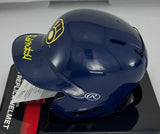 Brewers Outifelder GARRETT MITCHELL Signed Rawlings BLUE Mini Helmet AUTO - JSA