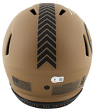 Steelers T.J. Watt Signed Salute To Service II F/S Speed Proline Helmet BAS Wit