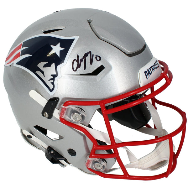 Christian Gonzalez Autographed N.E. Patriots SpeedFlex Authentic Helmet Beckett