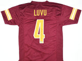 Frankie Luvu Autographed Maroon Pro Style Jersey - Beckett W Hologram *Black