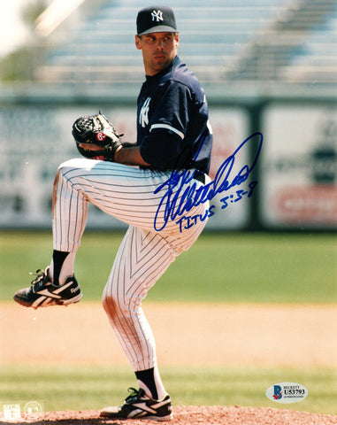 John Wetteland Autographed New York Yankees 8x10 Photo Beckett Witnessed