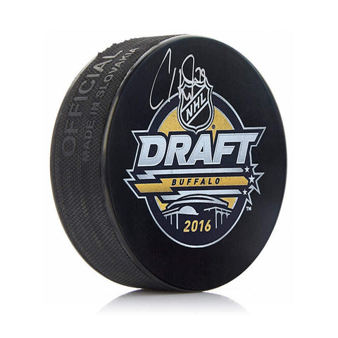 Carter Hart Vegas Golden Knights Autographed Signed 2016 Hockey Draft Puck JSA