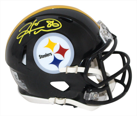 Hines Ward Autographed Pittsburgh Steelers Speed Mini Helmet Beckett 34104