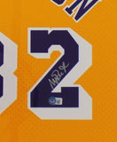 Magic Johnson Signed Los Angeles Lakers LED Framed Mitchell and Ness Jersey