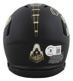 Purdue Mike Alstott Authentic Signed Black Speed Mini Helmet BAS Witnessed