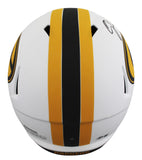 Packers Josh Jacobs Signed Lunar Full Size Speed Rep Helmet BAS Witnessed