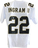 Mark Ingram II Autographed/Signed Pro Style Size XL White Jersey JSA 59370
