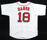 Johnny Damon Signed Boston Red Sox Home Jersey (Beckett) 2xSeries Champ 04 & 09