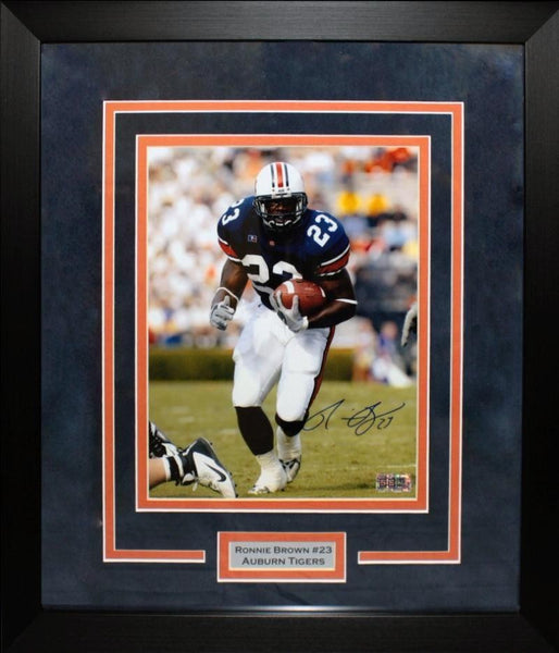RONNIE BROWN AUTOGRAPHED AUBURN TIGERS 8x10 FRAMED PHOTO COA