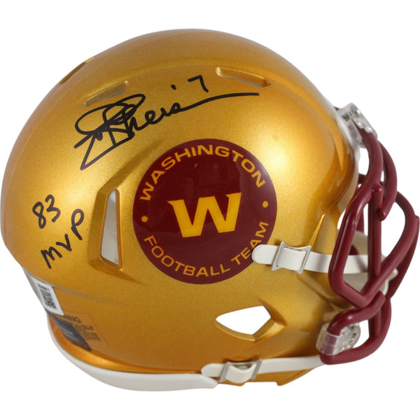 Joe Theismann Signed Washington Football Team Flash Mini Insc. Beckett 49754