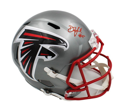 Drake London Signed Atlanta Falcons Speed Full Size Flash NFL Helmet