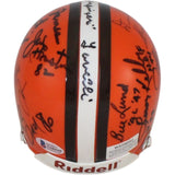 Graham Schafrath Lavelli +10 Cleveland Browns Signed Mini Helmet VSR4 BAS 56213