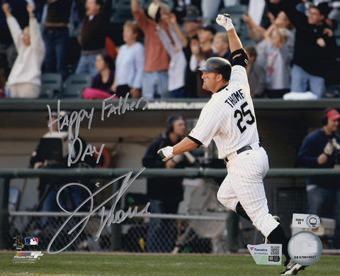 Jim Thome Signed White Sox 8x10 Photo w/Happy Father's Day - (Fanatics COA)